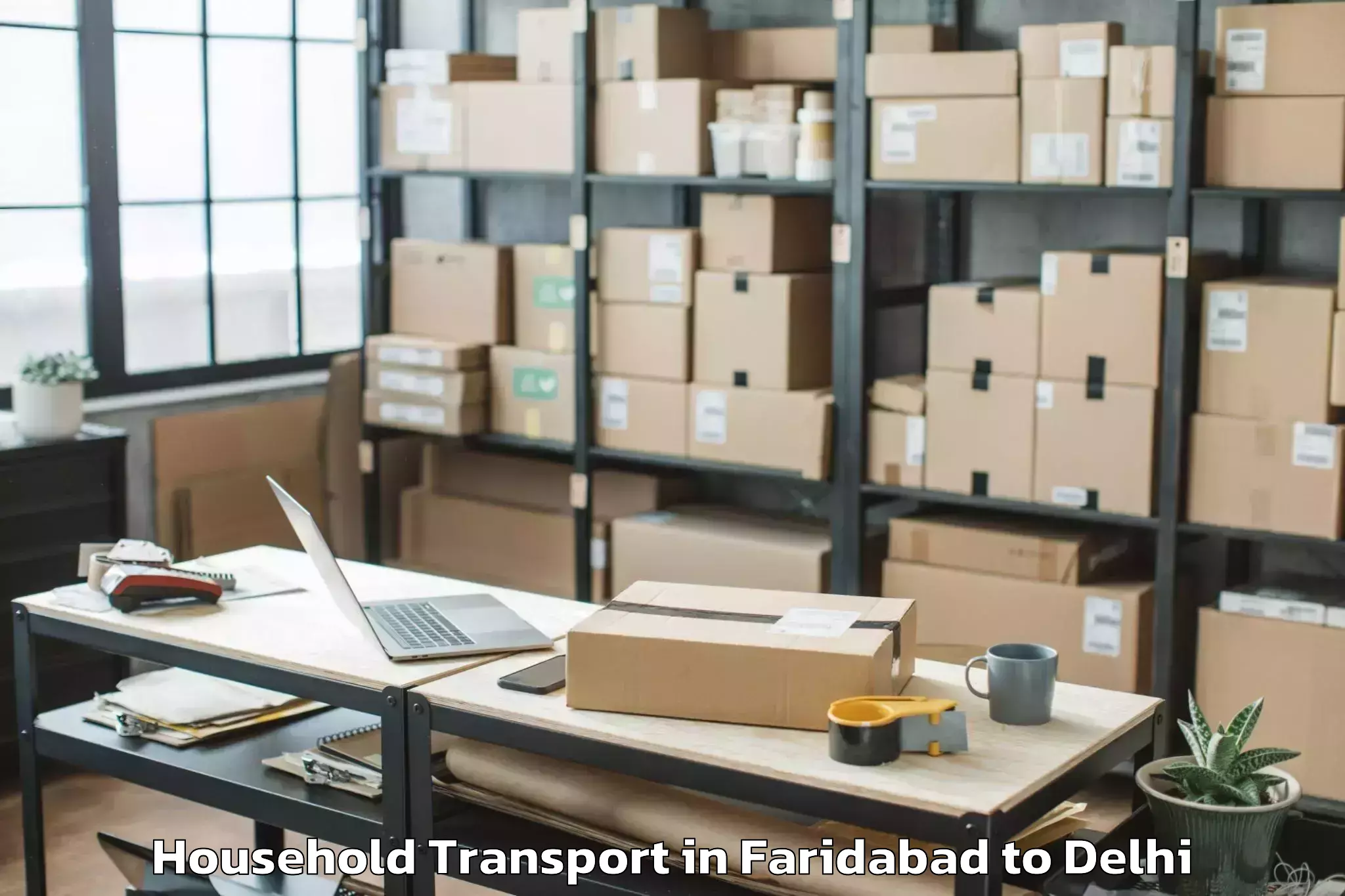 Reliable Faridabad to Pacific D21 Mall Household Transport